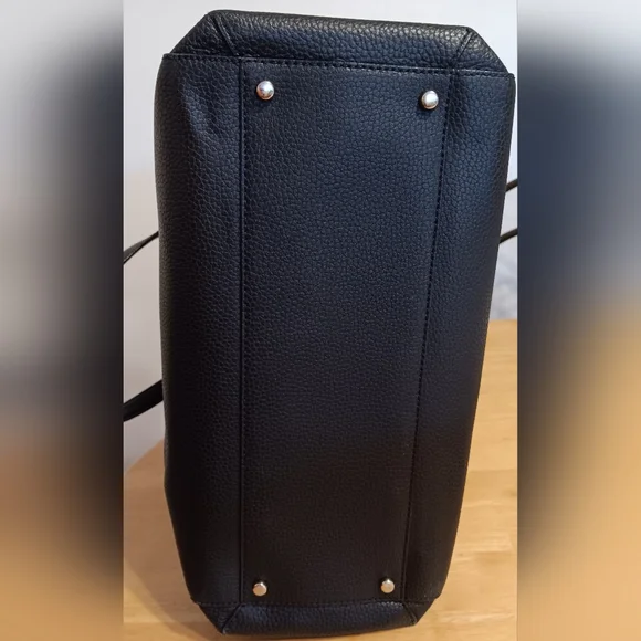 Kate Spade ♠️ Big Bow Black Leather Satchel NWOT - Picture 7 of 9